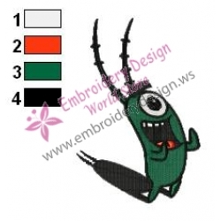 Plankton SquarePants Embroidery Design 03